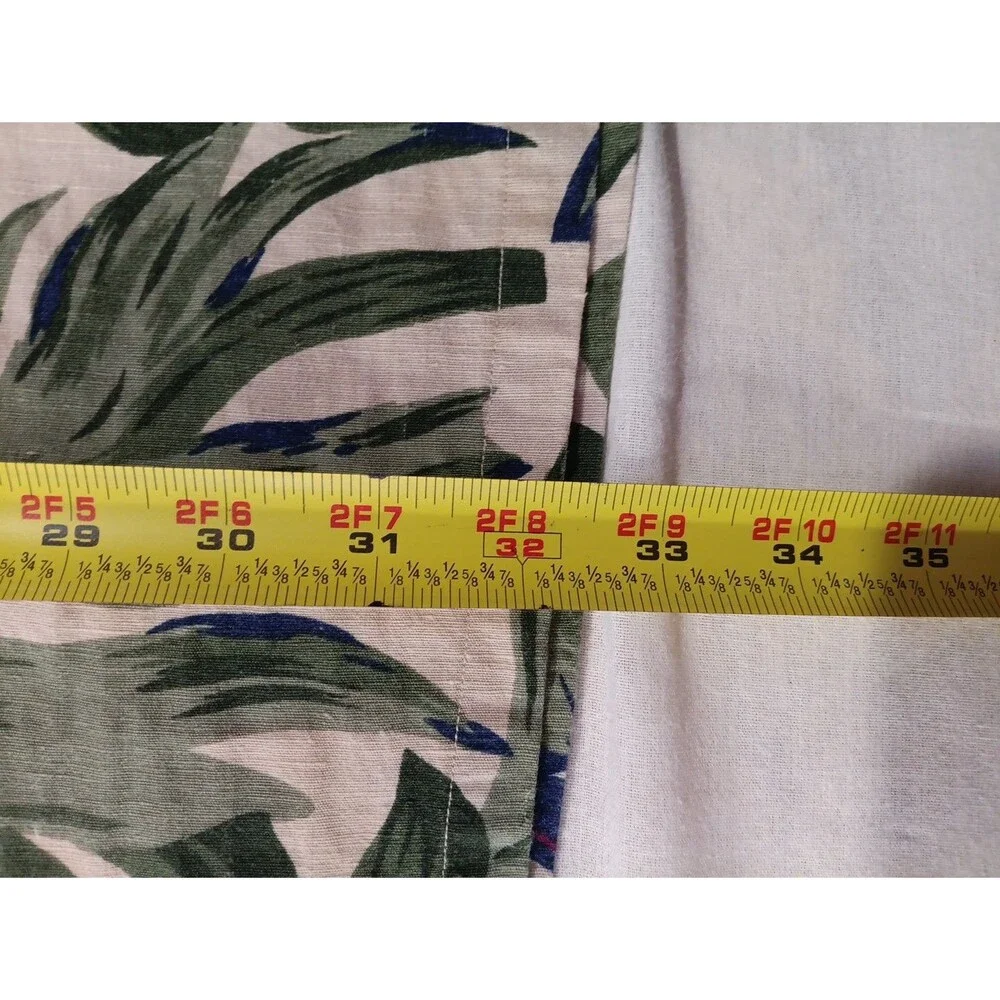 Nautica Shirt Mens XLarge Blue Linen Blend Hawaiian Camp Island Beach Hula Girl - Picture 3 of 4